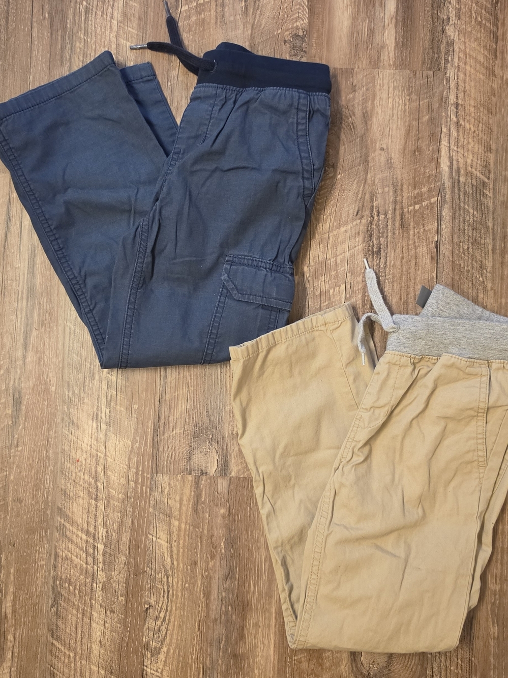 Old Navy Boys Drawstring Cargo & Chino Jogger Pants Lot Size S (6-7) Navy Khaki